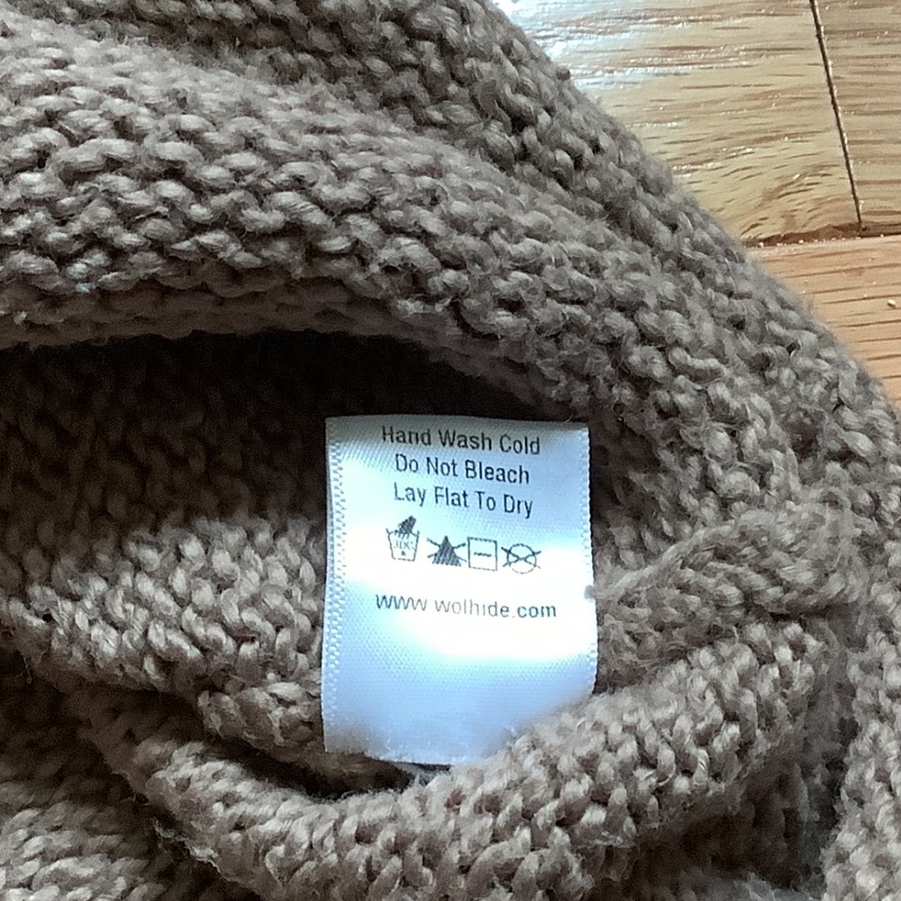 Wol Hide Loose Pullover Cotton Sweater in Mushroom - Picture 7 of 11